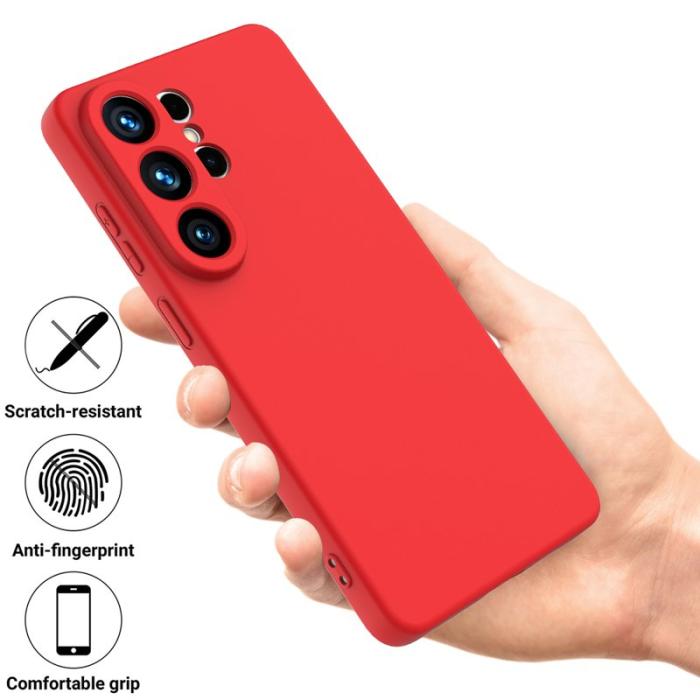 OEM - Samsung Galaxy S26 Ultra Mobilskal Flytande Silikon - Röd