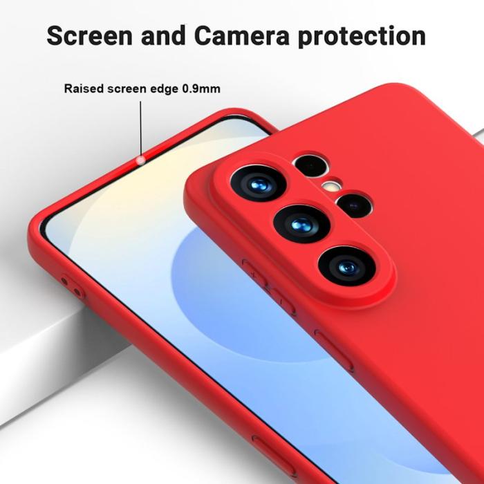 OEM - Samsung Galaxy S26 Ultra Mobilskal Flytande Silikon - Röd