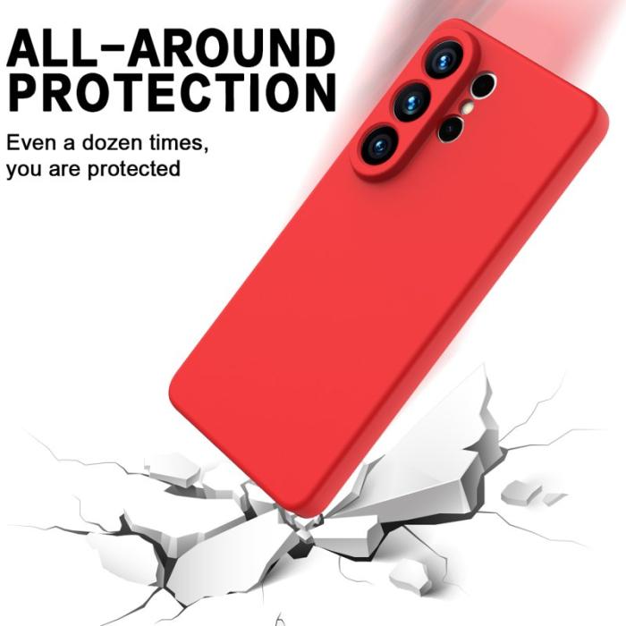 OEM - Samsung Galaxy S26 Ultra Mobilskal Flytande Silikon - Röd