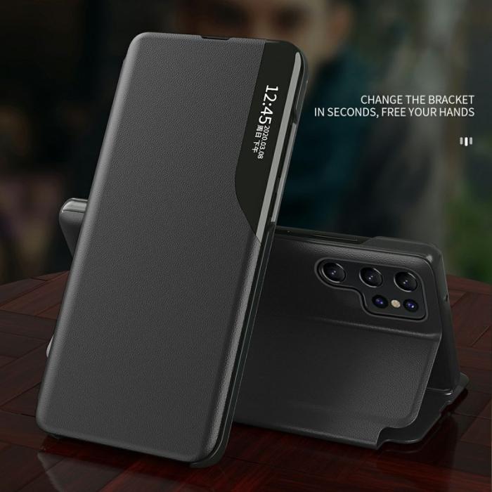 OEM - Samsung Galaxy S26 Ultra Mobilskal Folio Flip Konstläder Ställ - Blå