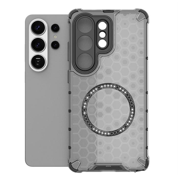 OEM - Samsung Galaxy S26 Ultra Skal Honeycomb Design TPU + PC - Grå