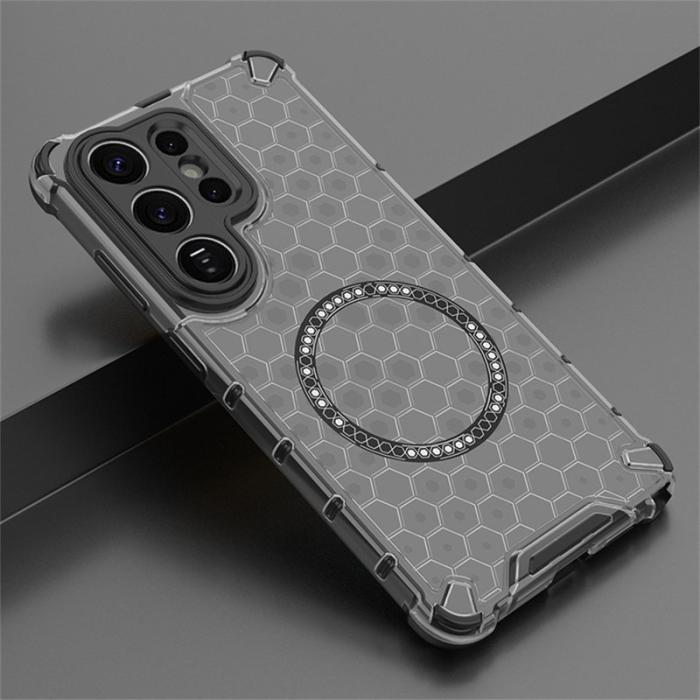 OEM - Samsung Galaxy S26 Ultra Skal Honeycomb Design TPU + PC - Grå