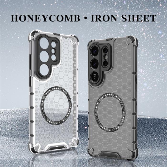 OEM - Samsung Galaxy S26 Ultra Skal Honeycomb Design TPU + PC - Grå