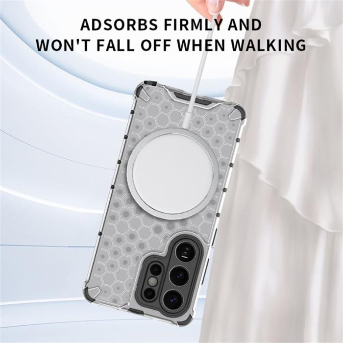 OEM - Samsung Galaxy S26 Ultra Skal Honeycomb Design TPU + PC - Grå