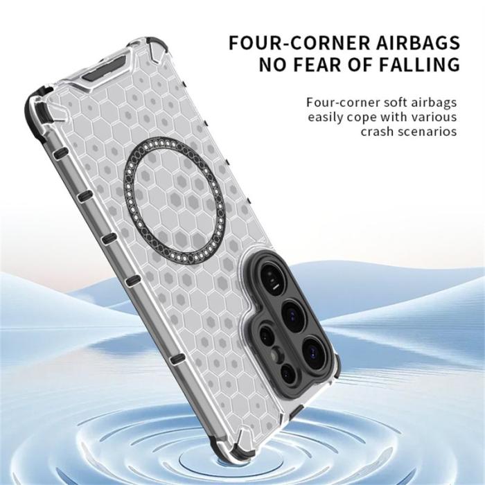 OEM - Samsung Galaxy S26 Ultra Skal Honeycomb Design TPU + PC - Grön