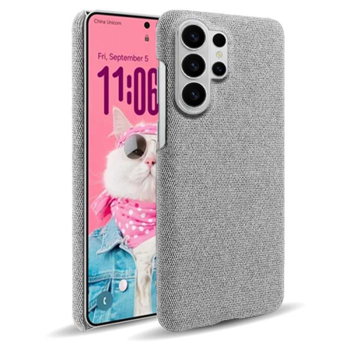 ABEEL - Samsung Galaxy S26 Ultra Mobilskal Klädd Textur Anti-Scratch Plast - Ljusgrå