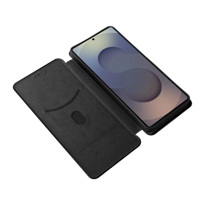 OEM - Samsung Galaxy S26 Ultra Skal Kolfiber Textur Stöttålig Konstläder - Svart