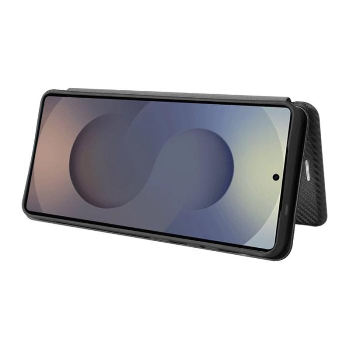 OEM - Samsung Galaxy S26 Ultra Skal Kolfiber Textur Stöttålig Konstläder - Svart