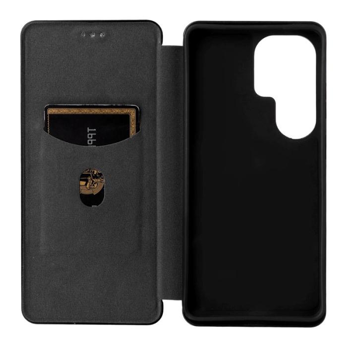 OEM - Samsung Galaxy S26 Ultra Skal Kolfiber Textur Stöttålig Konstläder - Svart