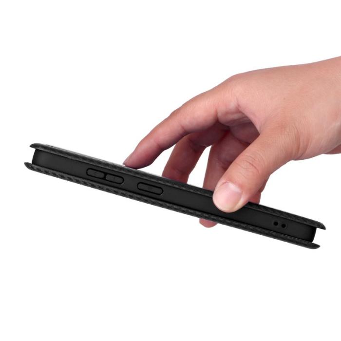 OEM - Samsung Galaxy S26 Ultra Skal Kolfiber Textur Stöttålig Konstläder - Svart