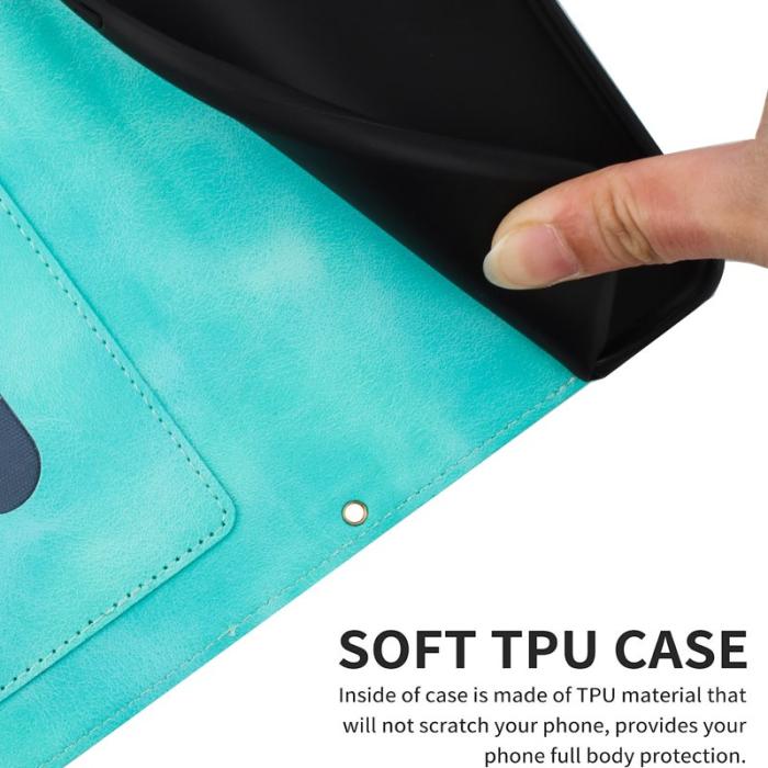 OEM - Samsung Galaxy S26 Ultra Skal Konstläder Blommönster - Grön