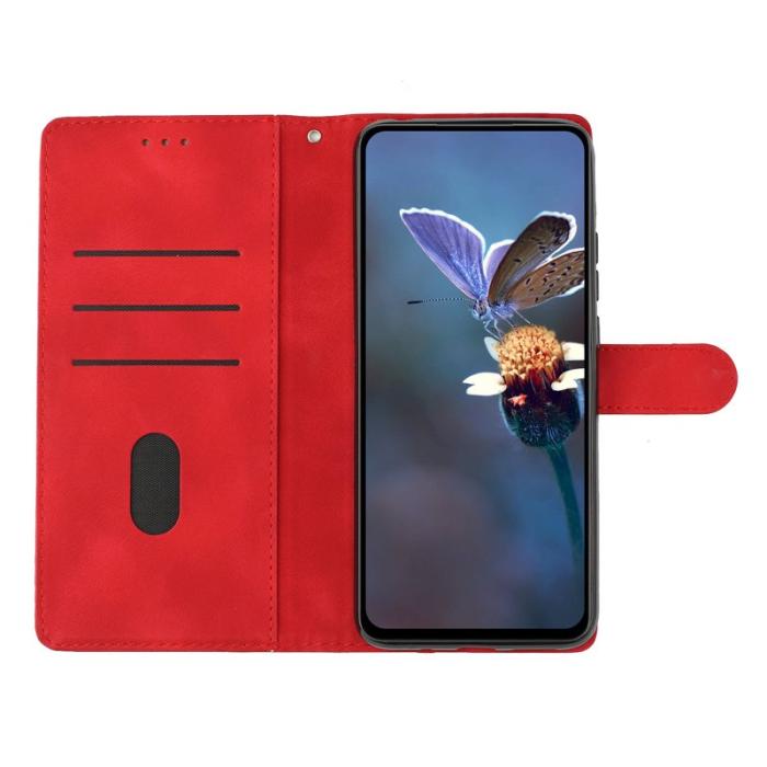 OEM - Samsung Galaxy S26 Ultra Mobilskal KonstLäder Fjärilsblommor - Röd