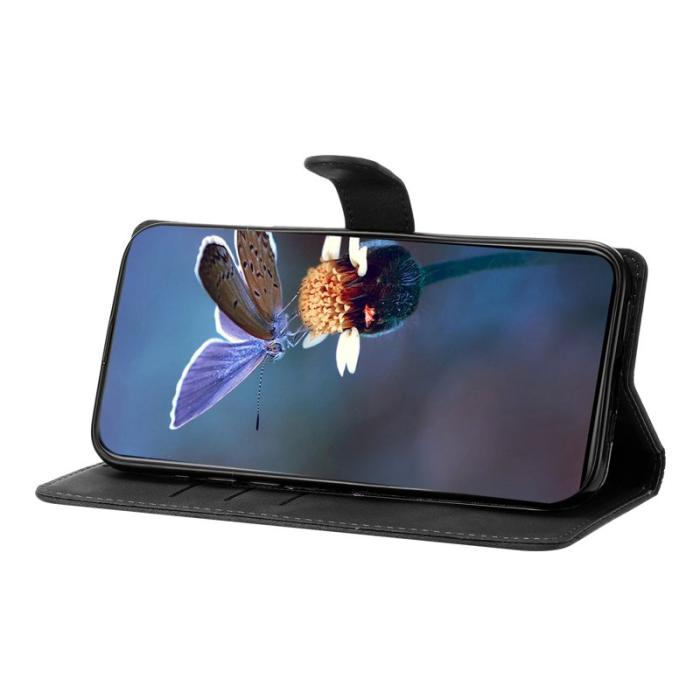 OEM - Samsung Galaxy S26 Ultra Mobilskal KonstLäder Fjärilsmönster - Svart