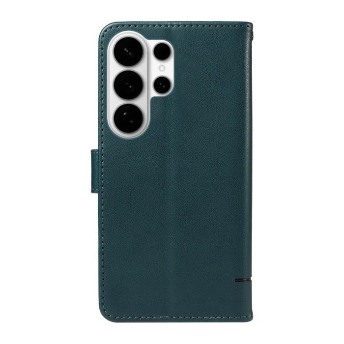 OEM - Samsung Galaxy S26 Ultra Mobilskal KonstLäder Kattmönster - Blå