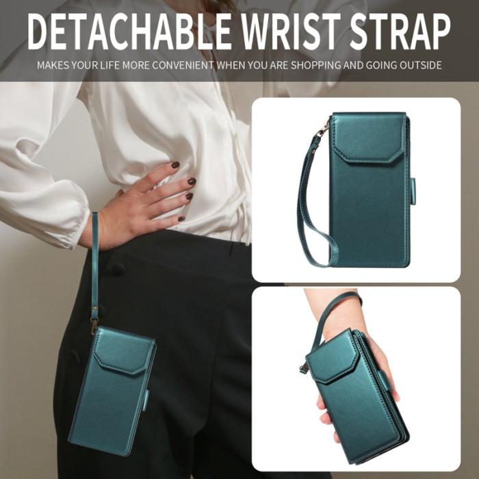 OEM - Samsung Galaxy S26 Ultra Skal Konstläder Med Kortfack - Grön