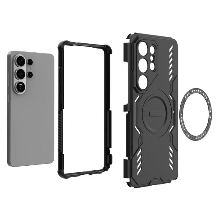 OEM - Samsung Galaxy S26 Ultra Skal Magnetiskt Butterfly Armor PC + TPU - Blå