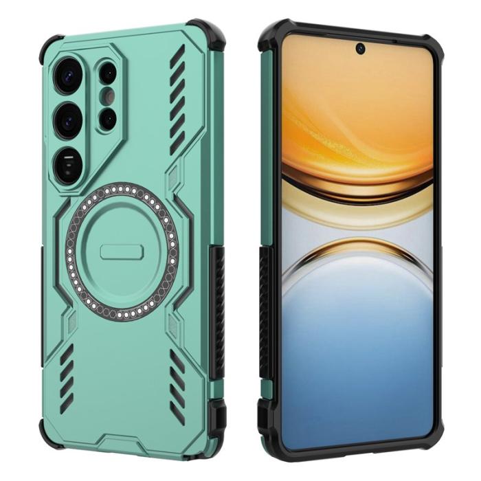 OEM - Samsung Galaxy S26 Ultra Mobilskal Magnetiskt Butterfly Armor PC + TPU - Grön