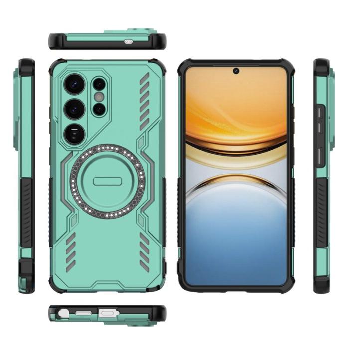 OEM - Samsung Galaxy S26 Ultra Mobilskal Magnetiskt Butterfly Armor PC + TPU - Grön