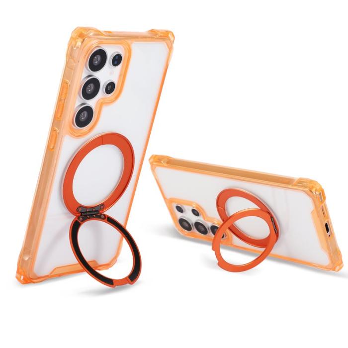 OEM - Samsung Galaxy S26 Ultra Skal Magnetiskt Ställ TPU + PC - Orange
