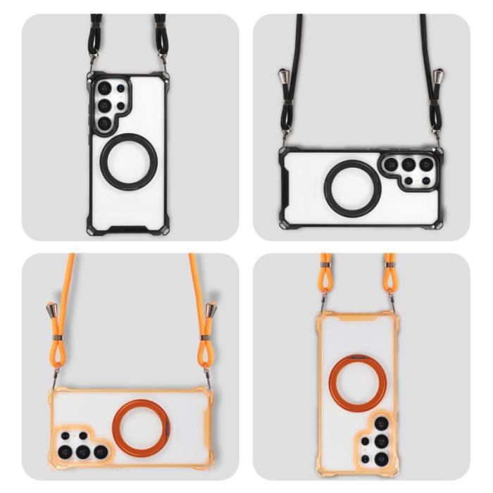 OEM - Samsung Galaxy S26 Ultra Skal Magnetiskt Ställ TPU + PC - Orange