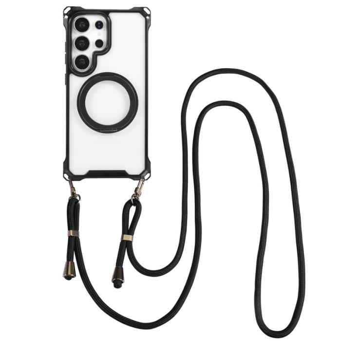 OEM - Samsung Galaxy S26 Ultra Skal Magnetiskt Ställ TPU + PC - Svart