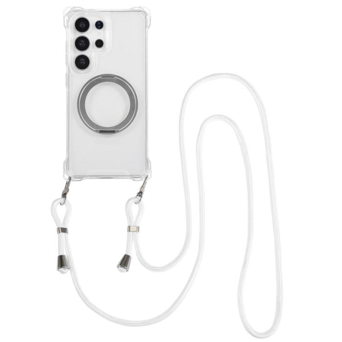 OEM - Samsung Galaxy S26 Ultra Skal Magnetiskt Ställ TPU + PC - Transparent