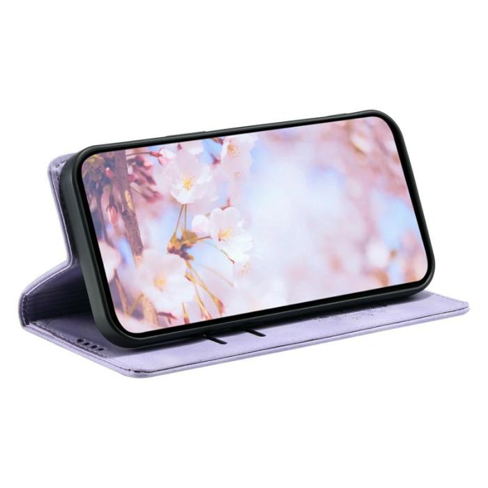 OEM - Samsung Galaxy S26 Ultra Mobilskal Magnetstängning KonstLäder Mönster - Lila