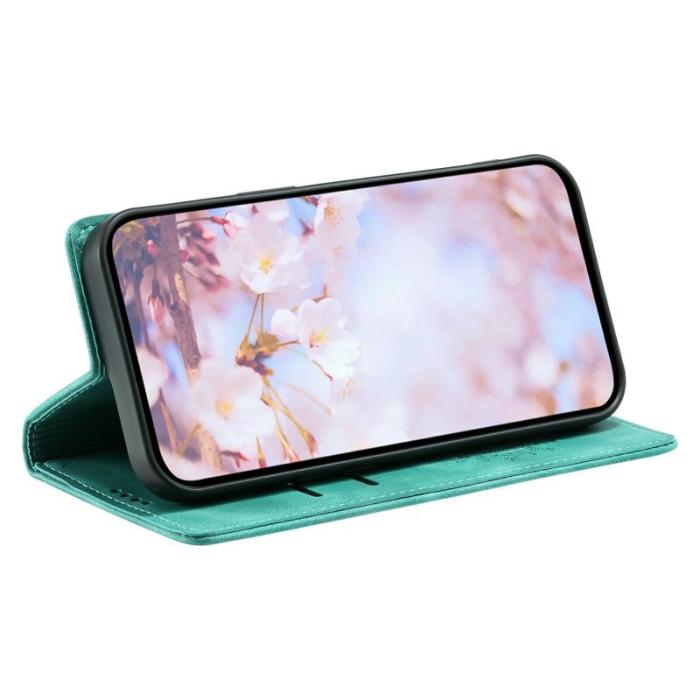 OEM - Samsung Galaxy S26 Ultra Mobilskal Magnetstängning KonstLäder Mönster - Mintgrön