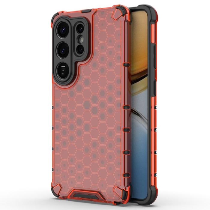 OEM - Samsung Galaxy S26 Ultra Mobilskal Plast Honeycomb Form - Röd