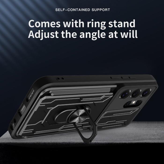 OEM - Samsung Galaxy S26 Ultra Mobilskal Plast Kickstand Bakcover - Röd