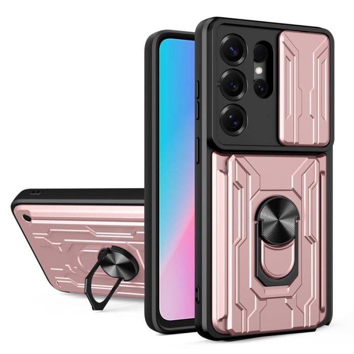 OEM - Samsung Galaxy S26 Ultra Mobilskal Plast Kickstand Bakcover - Roséguld