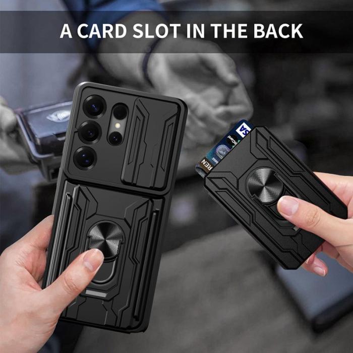 OEM - Samsung Galaxy S26 Ultra Mobilskal Plast Kickstand Bakcover - Grön