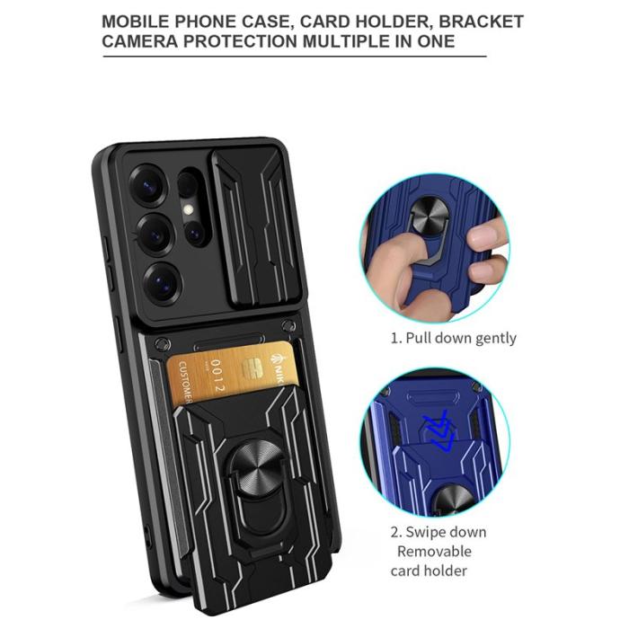 OEM - Samsung Galaxy S26 Ultra Skal Plast Kickstand Bakfodral - Safir