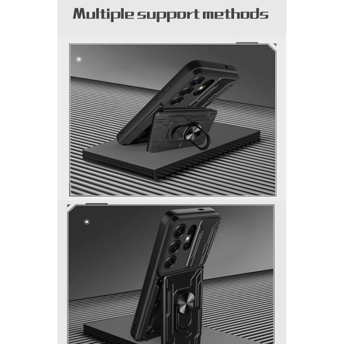 OEM - Samsung Galaxy S26 Ultra Mobilskal Plast Kickstand - Vit