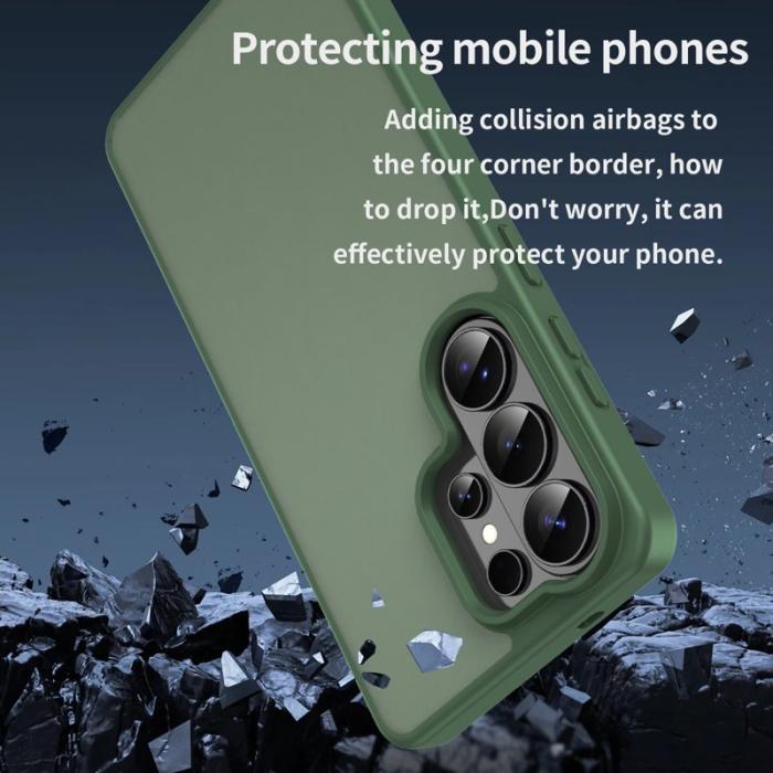 OEM - Samsung Galaxy S26 Ultra Mobilskal Plast Matt Anti Drop - Olivgrön