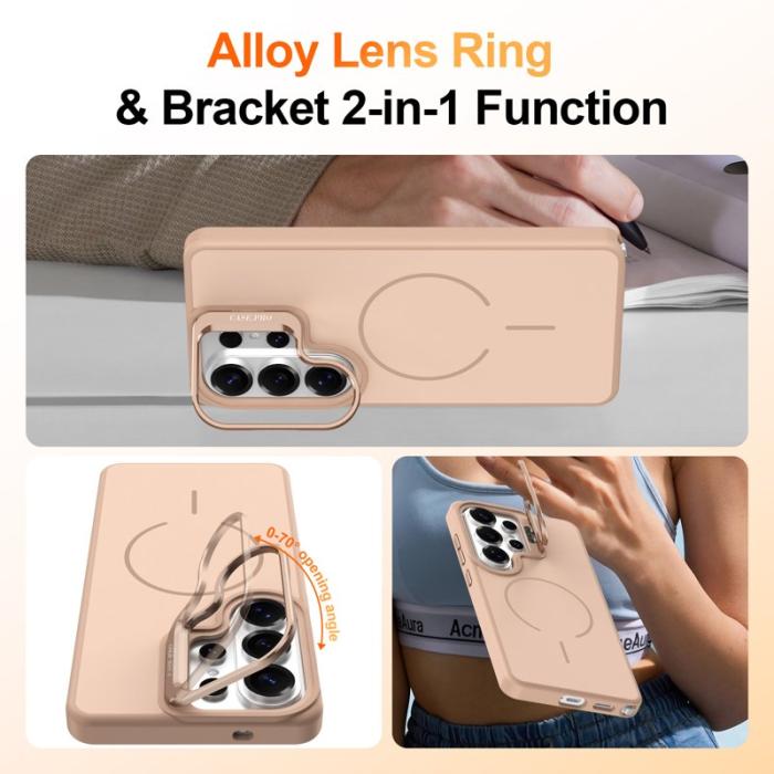 OEM - Samsung Galaxy S26 Ultra Mobilskal Plast Med Ställ - Guld