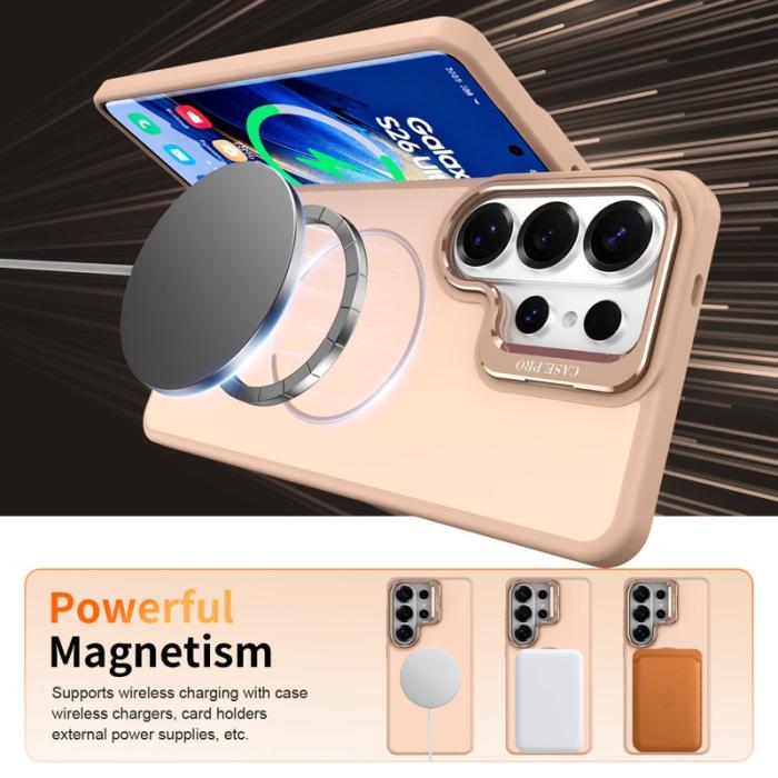 OEM - Samsung Galaxy S26 Ultra Mobilskal Plast Med Ställ - Guld