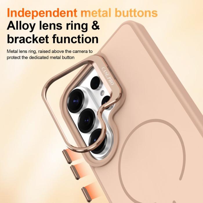 OEM - Samsung Galaxy S26 Ultra Mobilskal Plast Med Ställ - Guld