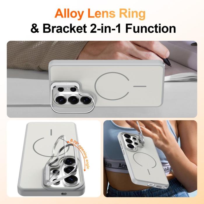 OEM - Samsung Galaxy S26 Ultra Mobilskal Plast Med Ställning - Grå