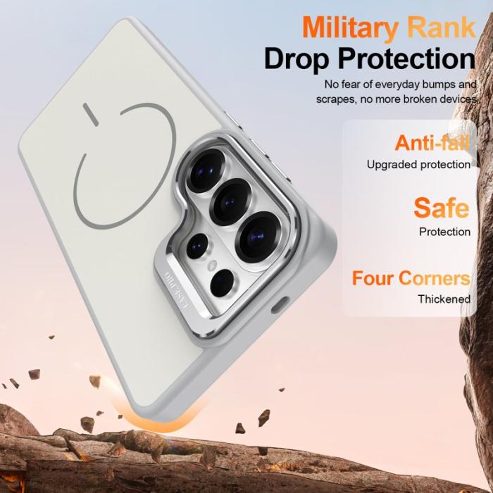 OEM - Samsung Galaxy S26 Ultra Mobilskal Plast Med Ställning - Grå