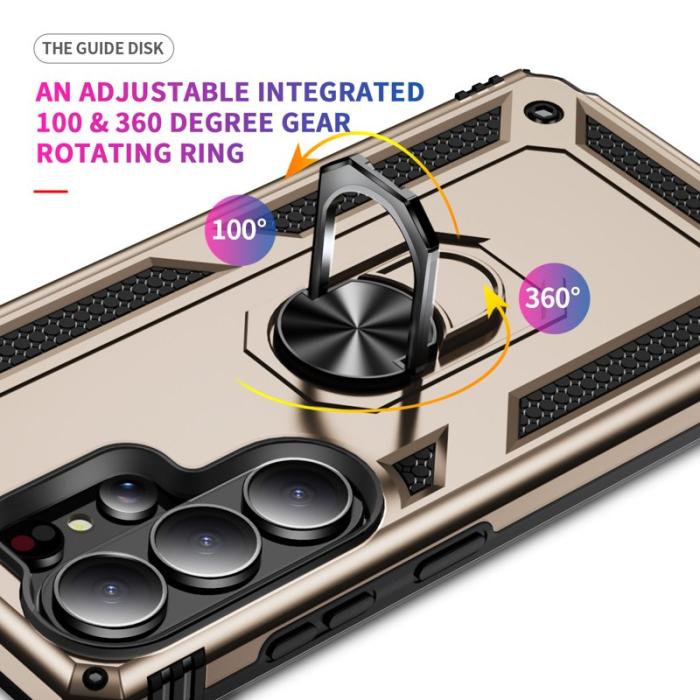 OEM - Samsung Galaxy S26 Ultra Mobilskal Plast Med Ställning - Guld