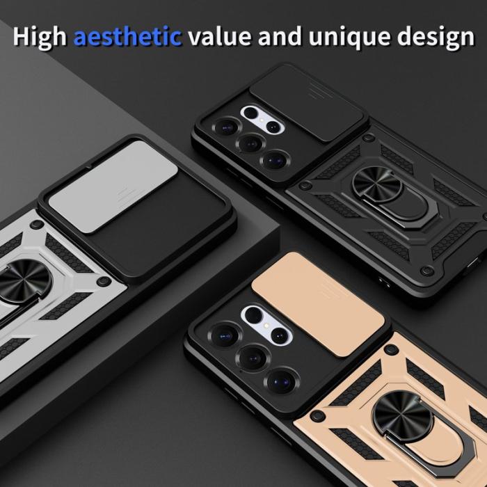 OEM - Samsung Galaxy S26 Ultra Skal Plast Med Ställning - Silver