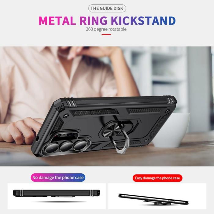 OEM - Samsung Galaxy S26 Ultra Mobilskal Plast Med Ställning - Svart