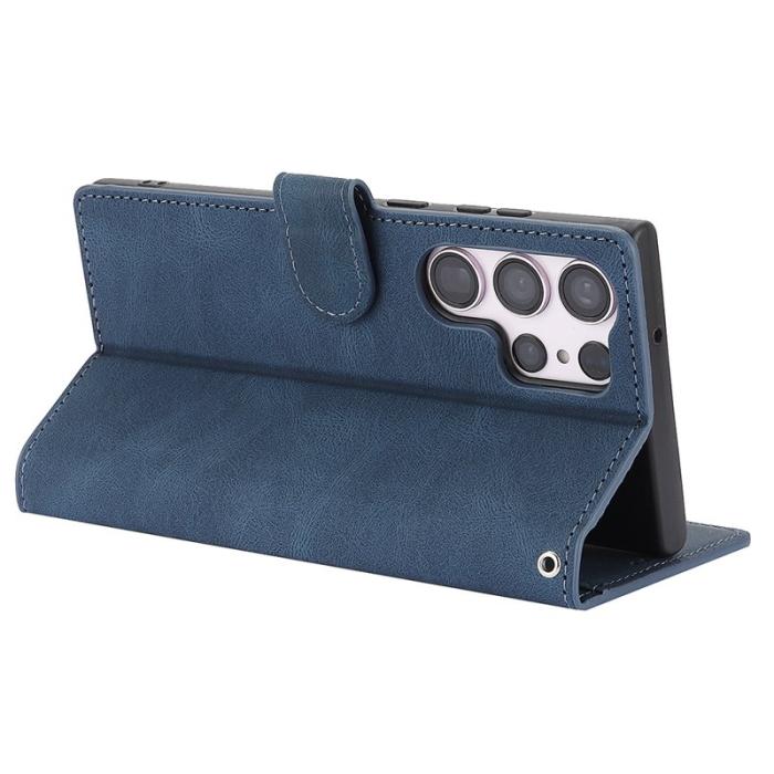 OEM - Samsung Galaxy S26 Ultra Skal PU Läder Fodral - Blå