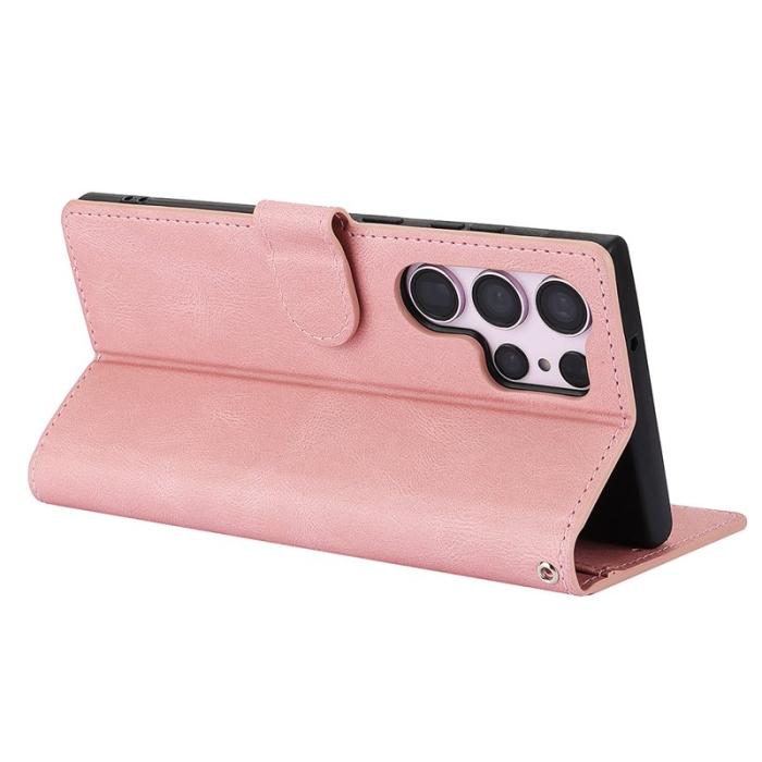 OEM - Samsung Galaxy S26 Ultra Skal PU Läder Fodral - Rosa