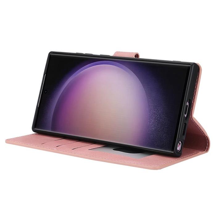 OEM - Samsung Galaxy S26 Ultra Skal PU Läder Fodral - Rosa