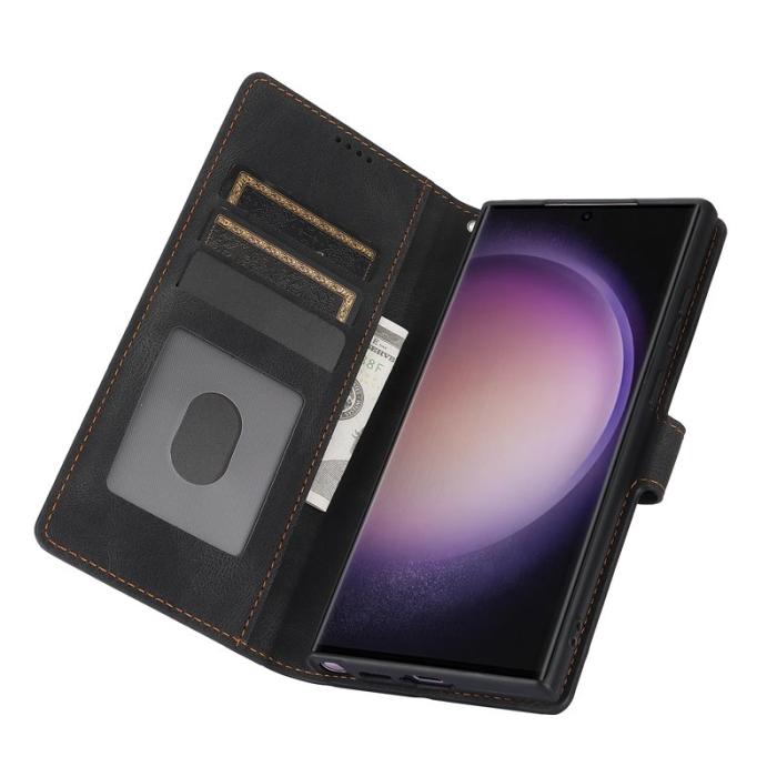 OEM - Samsung Galaxy S26 Ultra Skal PU Läder Fodral - Svart