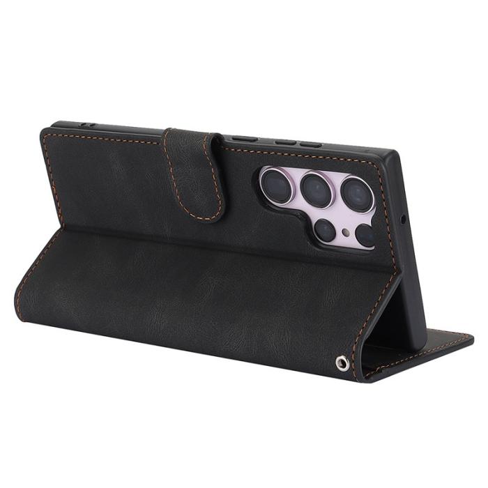 OEM - Samsung Galaxy S26 Ultra Skal PU Läder Fodral - Svart