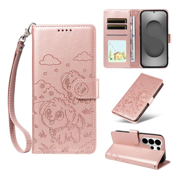 OEM - Samsung Galaxy S26 Ultra Mobilskal KonstLäder RFID-Skydd - Rosa