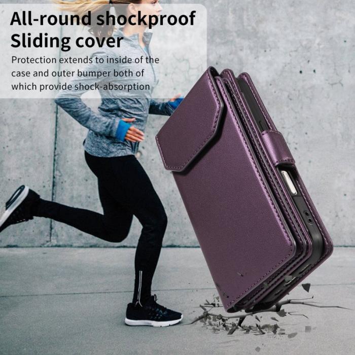 OEM - Samsung Galaxy S26 Ultra Skal PU Läder Ställ - Lila